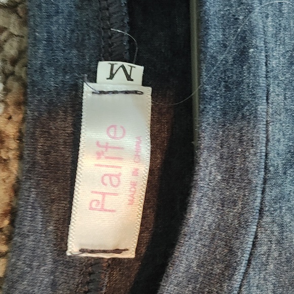 Halife Blue Long Sleeve Tunic Top Size Medium - Picture 6 of 6